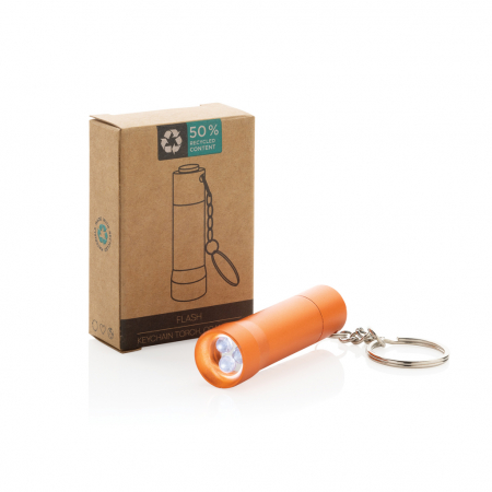 Lanterna breloc Flash din aluminiu reciclat RCS – 15 lumeni, compacta, baterii incluse [9]