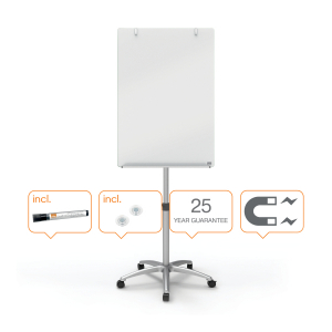 Flipchart mobil Nobo Diamond magnetic din sticla [3]