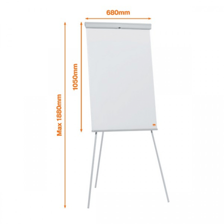 Flipchart NOBO Essentials, otel lacuit, trepied, magnetic, alb [1]