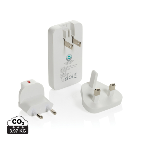 Incarcatoare cu fir si auto - Incarcator Fluxo RCS GaN 65W ultra-subtire, USB-C, USB-A, prize US, EU si UK