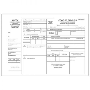 Formulare tipizate - Foi de parcurs persoane A4, 100 file, print f/v