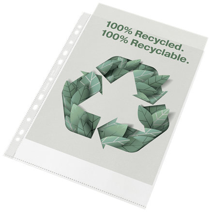 Unitate Protejata - COMERT - Folie de protectie Esselte Recycled, PP, A4, 70 mic, 100 buc/cutie, standard