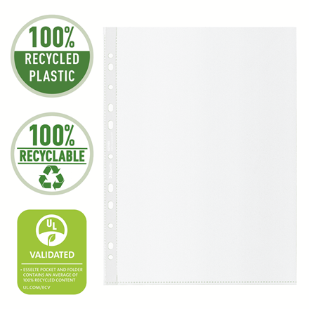 Folie de protectie Esselte Recycled, PP, A4, 70 mic, 100 buc/cutie, standard [1]