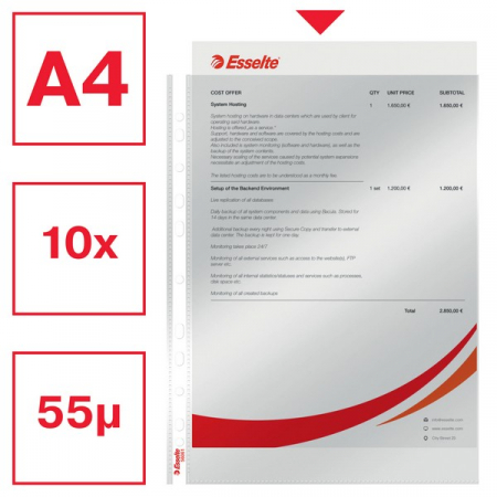 Folie protectie Esselte 55mic 10buc [4]