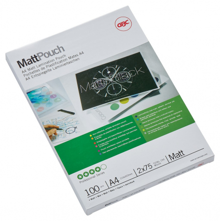 Tehnica si mobilier pentru birou - Folie laminare GBC, la cald, mata, A4, 75 mic, 100 buc/set