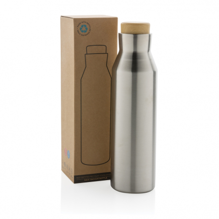 Sticla termos Gaia inox reciclat RCS 600 ml cu capac lemn [6]