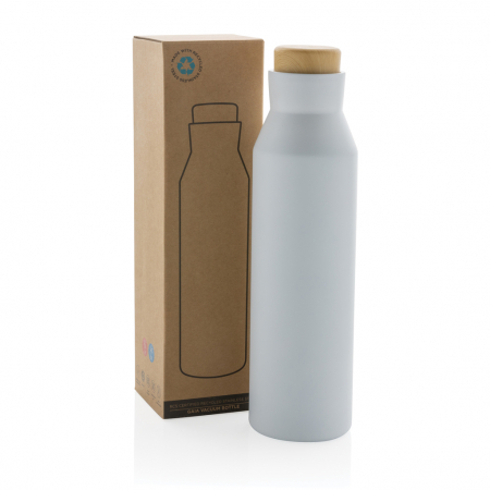 Sticla termos Gaia inox reciclat RCS 600 ml cu capac lemn [7]