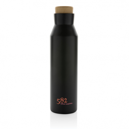 Sticla termos Gaia inox reciclat RCS 600 ml cu capac lemn [3]