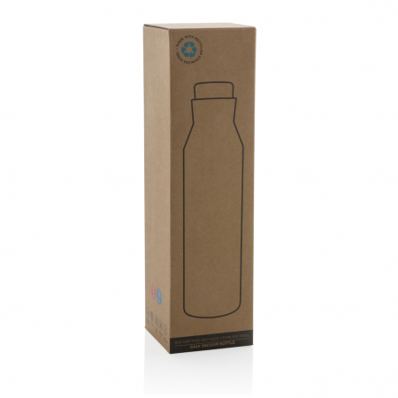 Sticla termos Gaia inox reciclat RCS 600 ml cu capac lemn [8]