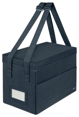 Noutati si inovatii - Geanta Leitz Compacta din material textil cu capac, gri catifea, pliabila