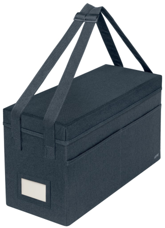 Noutati si inovatii - Geanta Leitz din material textil cu capac, gri catifea, pliabila, 3 compartimente