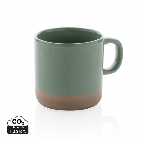 Noutati si inovatii - Cana ceramica glazurata cu baza naturala, 360ml
