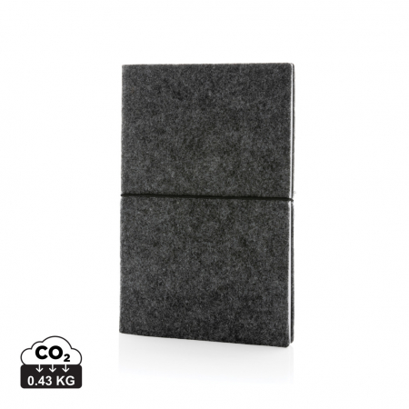 Noutati si inovatii - Agenda A5 pasla reciclata GRS – notebook eco cu 160 pagini dictando