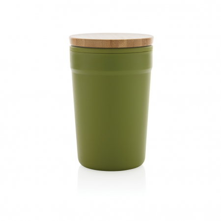 Cana PP reciclat GRS 300 ml cu capac bambus [2]