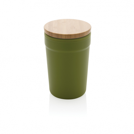 Cana PP reciclat GRS 300 ml cu capac bambus [1]