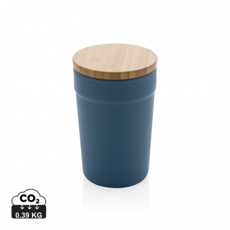 Cana PP reciclat GRS 300 ml cu capac bambus [0]