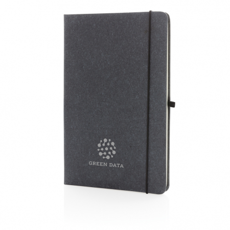 Agenda A5 piele reciclata GRS cu elastic si suport pix – personalizabila [7]