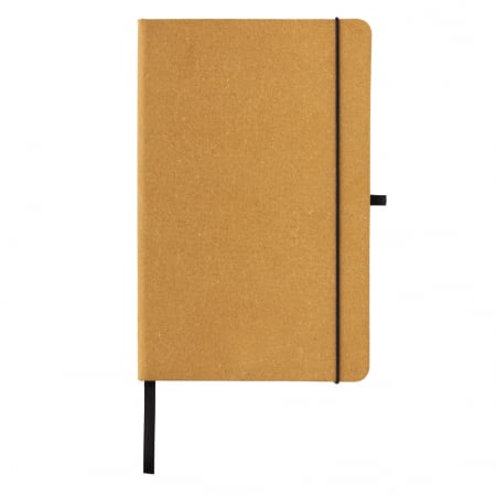 Agenda A5 piele reciclata GRS cu elastic si suport pix – personalizabila [4]