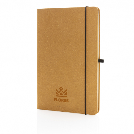 Agenda A5 piele reciclata GRS cu elastic si suport pix – personalizabila [7]