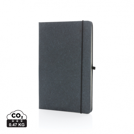 Agenda A5 piele reciclata GRS cu elastic si suport pix – personalizabila [0]