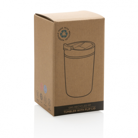 Pahar PP reciclat GRS 300 ml cu capac flip [10]