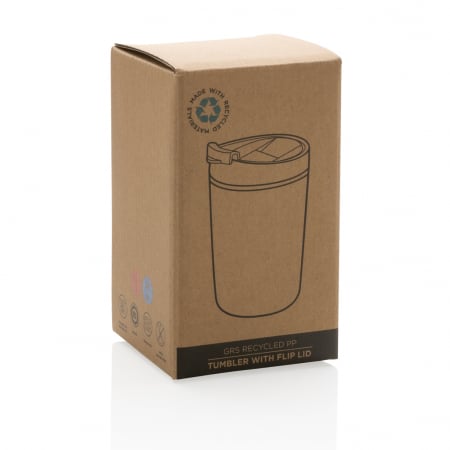 Pahar PP reciclat GRS 300 ml cu capac flip [7]