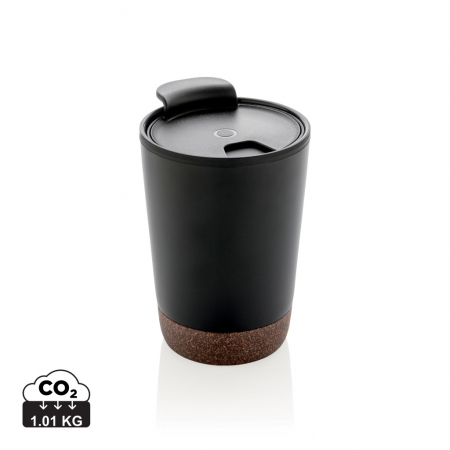 Sticle, cani si termosuri to go - Cana termos PP reciclat GRS 300 ml cu detaliu pluta