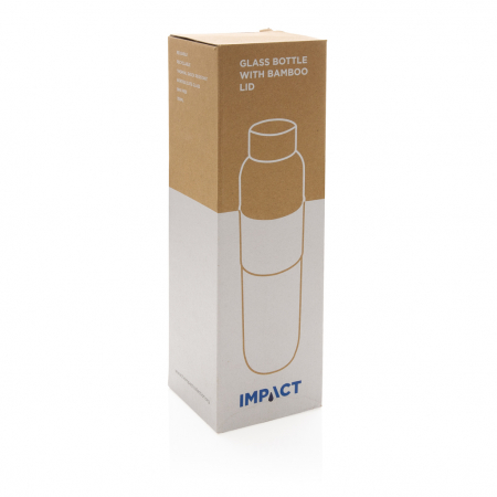 Sticla Impact sticla borosilicata 750 ml cu capac bambus [10]