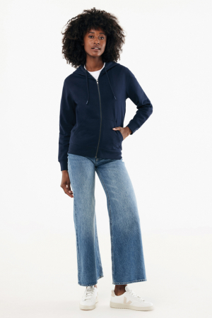 Hanorac unisex IQONIQ Abisko, bumbac organic si reciclat, cu fermoar, 340 GSM [13]