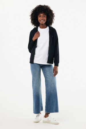 Hanorac unisex IQONIQ Abisko, bumbac organic si reciclat, cu fermoar, 340 GSM [12]