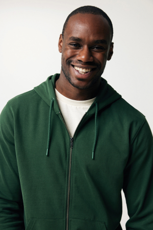 Hanorac unisex IQONIQ Abisko, bumbac organic si reciclat, cu fermoar, 340 GSM [7]