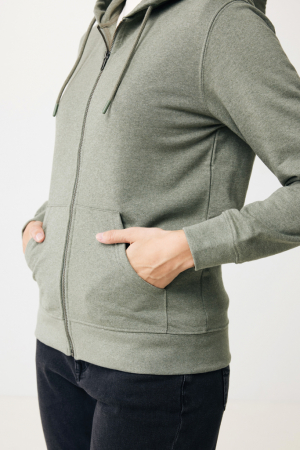 Hanorac unisex IQONIQ Abisko, bumbac organic si reciclat, cu fermoar, 340 GSM [14]