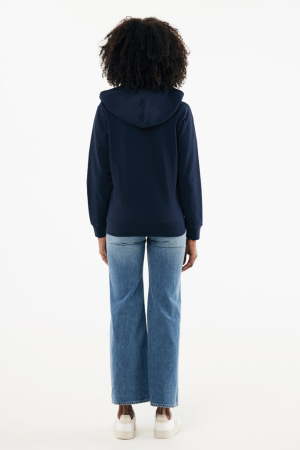 Hanorac unisex IQONIQ Abisko, bumbac organic si reciclat, cu fermoar, 340 GSM [15]