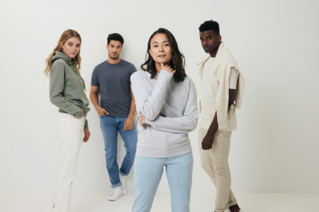 Bluza unisex IQONIQ Denali, bumbac organic si reciclat, fara vopsire, 340 GSM [17]