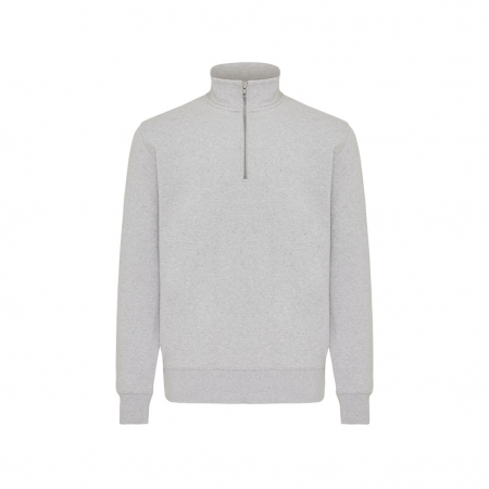 Bluza unisex IQONIQ Elgon, bumbac organic si reciclat, cu fermoar sfert, 300 GSM [0]