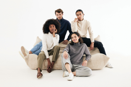 Bluza unisex IQONIQ Elgon, bumbac organic si reciclat, cu fermoar sfert, 300 GSM [21]