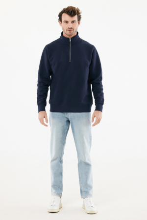 Bluza unisex IQONIQ Elgon, bumbac organic si reciclat, cu fermoar sfert, 300 GSM [11]