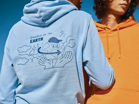 Hanorac unisex IQONIQ Rila, bumbac organic si reciclat, croiala moderna, 280 GSM [21]