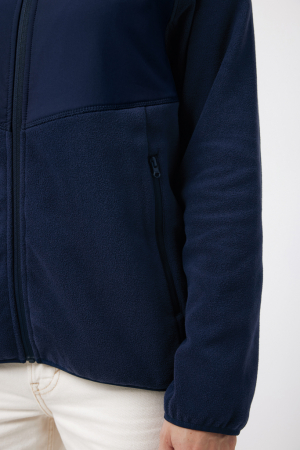 Bluza fleece unisex IQONIQ Talung, poliester reciclat, fermoar complet, 240 GSM [15]