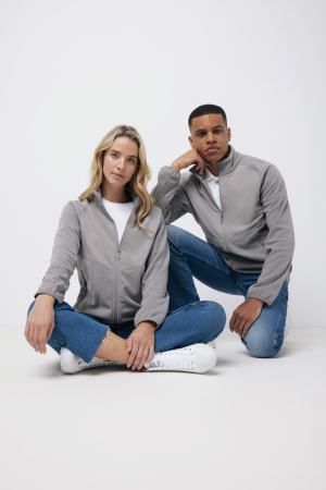 Bluza fleece unisex IQONIQ Talung, poliester reciclat, fermoar complet, 240 GSM [5]