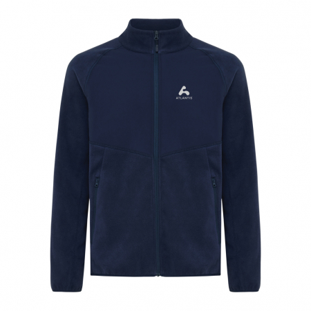 Bluza fleece unisex IQONIQ Talung, poliester reciclat, fermoar complet, 240 GSM [3]