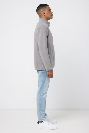 Bluza fleece unisex IQONIQ Talung, poliester reciclat, fermoar complet, 240 GSM [8]