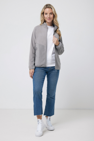 Bluza fleece unisex IQONIQ Talung, poliester reciclat, fermoar complet, 240 GSM [10]