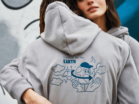 Hanorac unisex IQONIQ Trivor, microfleece din poliester 100% reciclat, croiala medie, 240 GSM [31]