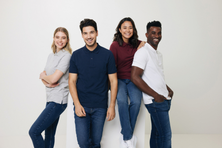 Tricou polo unisex IQONIQ Yosemite, bumbac organic si reciclat, 220 GSM, medium fit [20]