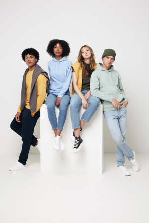 Bluza unisex IQONIQ Zion, bumbac organic si reciclat, guler rotund, 340 GSM [13]