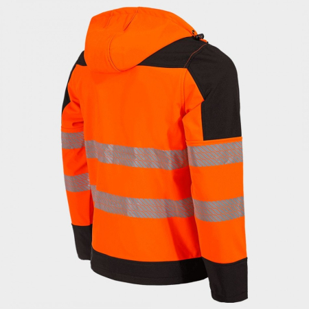 Jacheta softshell HiVis NOBEL PRO 2.0 cu gluga si benzi reflectorizante [3]