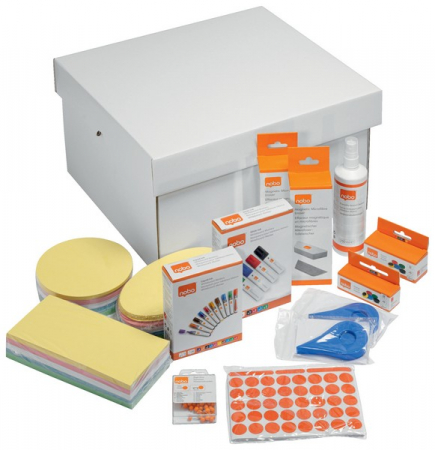 Kit accesorii NOBO Move & Meet, pentru sistemul mobil, include peste 1900 accesorii, printre care 14 markere, 20 magneti, 2 bureti, piuneze si spray de curatare 250 ml [2]