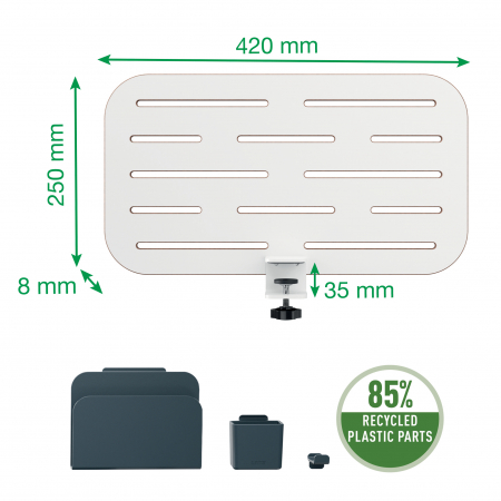 Kit organizator Leitz Ergo, pentru birou (max. 3.5 cm), 42x25 cm, 3 suporturi incluse [4]
