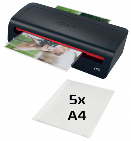 Laminator GBC 240 Home Office, A4, kit folii laminare inclus, negru [1]